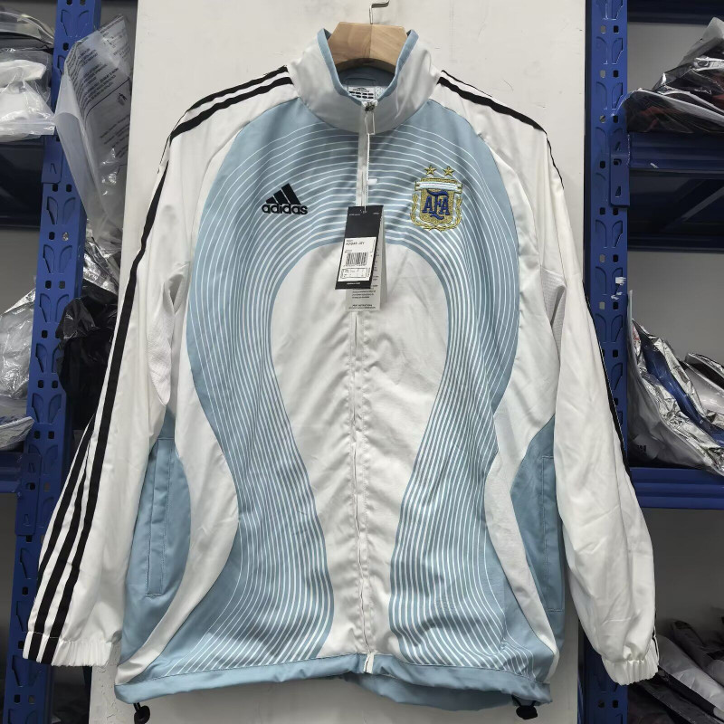 Argentina Cortavientos Retro Blanco