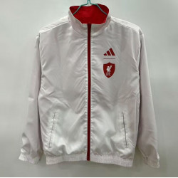 Liverpool Cortavientos Reversible Rojo Blanco