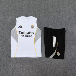Kit Entrenamiento RM Sin Mangas Blanco 25-26