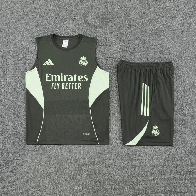 Kit Entrenamiento RM Sin Mangas Verde Oscuro 25-26