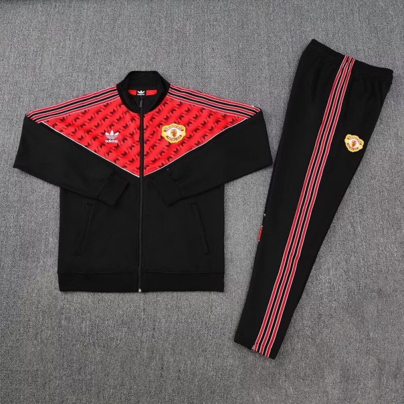 Manchester United Chandal Rojo Negro Retro