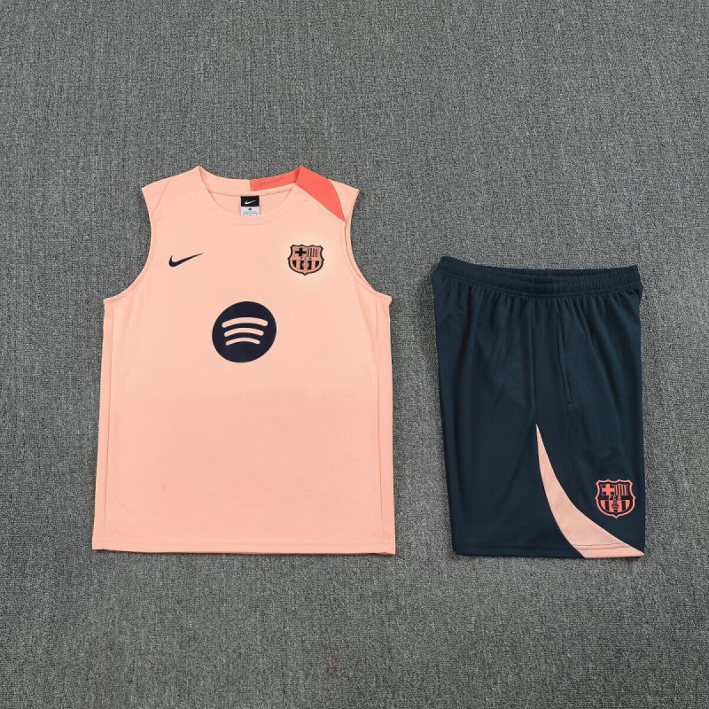 Kit Entrenamiento Barcelona Sin Mangas Naranja Claro 25-26
