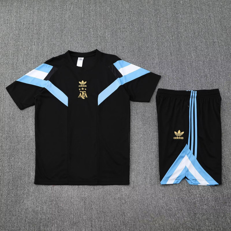 Kit Entrenamiento Argentina Negro Azul 25-26