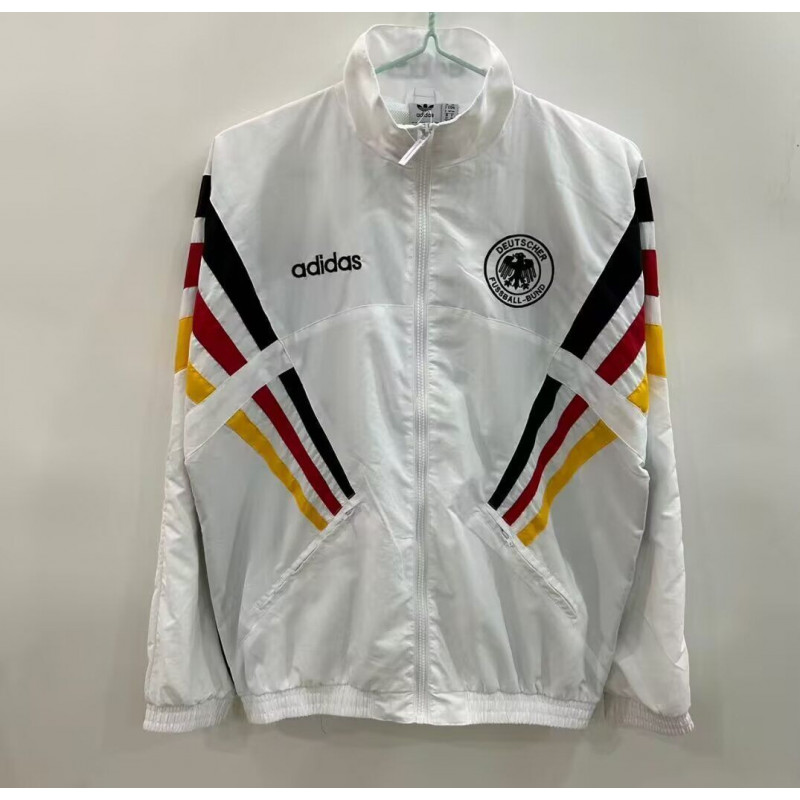 Alemania Cortavientos Retro Blanco