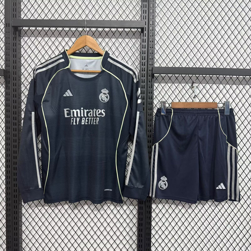 RM KIT NIÑO Manga Larga Visitante 25-26