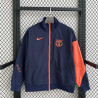 Barcelona Cortavientos Azul Oscuro Naranja