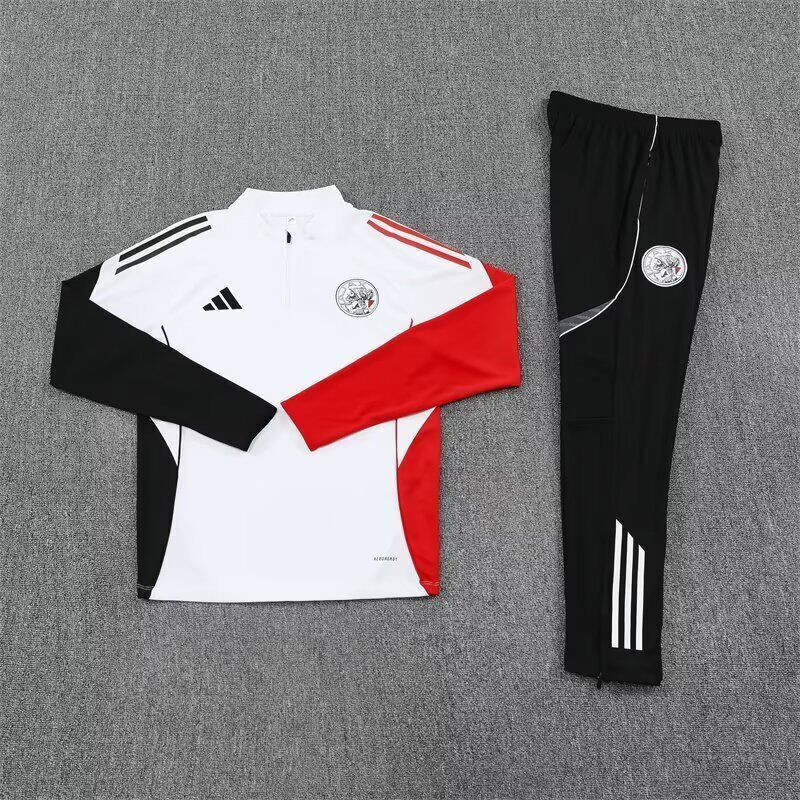 Ajax Chandal Entrenamiento Blanco Negro Rojo 25-26