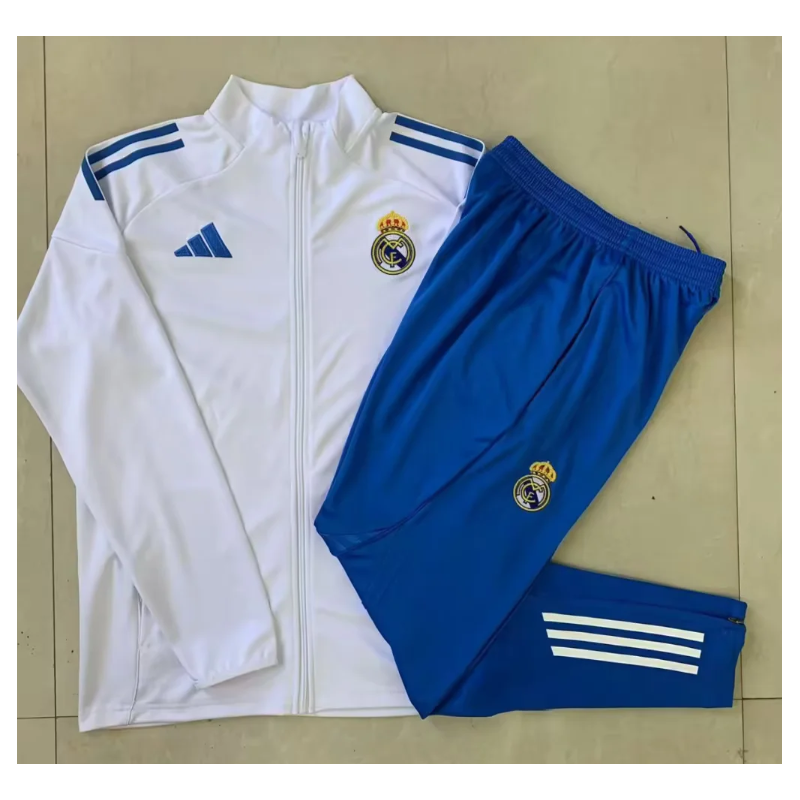 Chandal Niño RM Blanco Azul 25-26