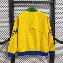 Brasil Cortavientos Retro Amarillo