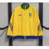 Brasil Cortavientos Retro Amarillo