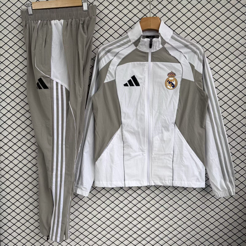 RM Chandal Cortavientos Gris Blanco 25-26