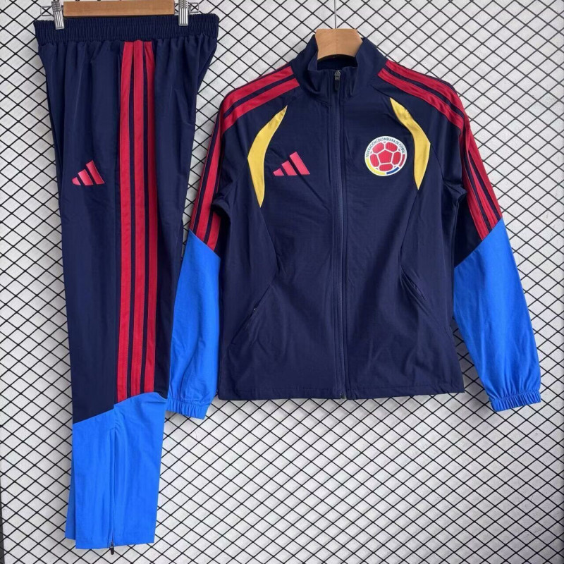 Colombia Chandal Cortavientos Azul Oscuro 2026