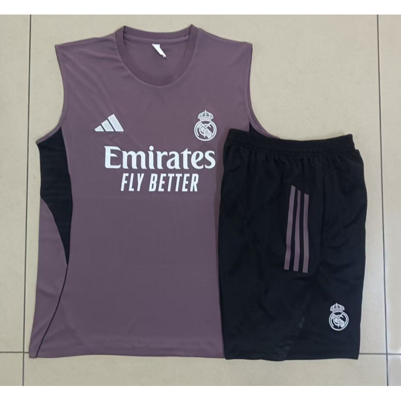 Kit Entrenamiento RM Sin Mangas Morado 25-26