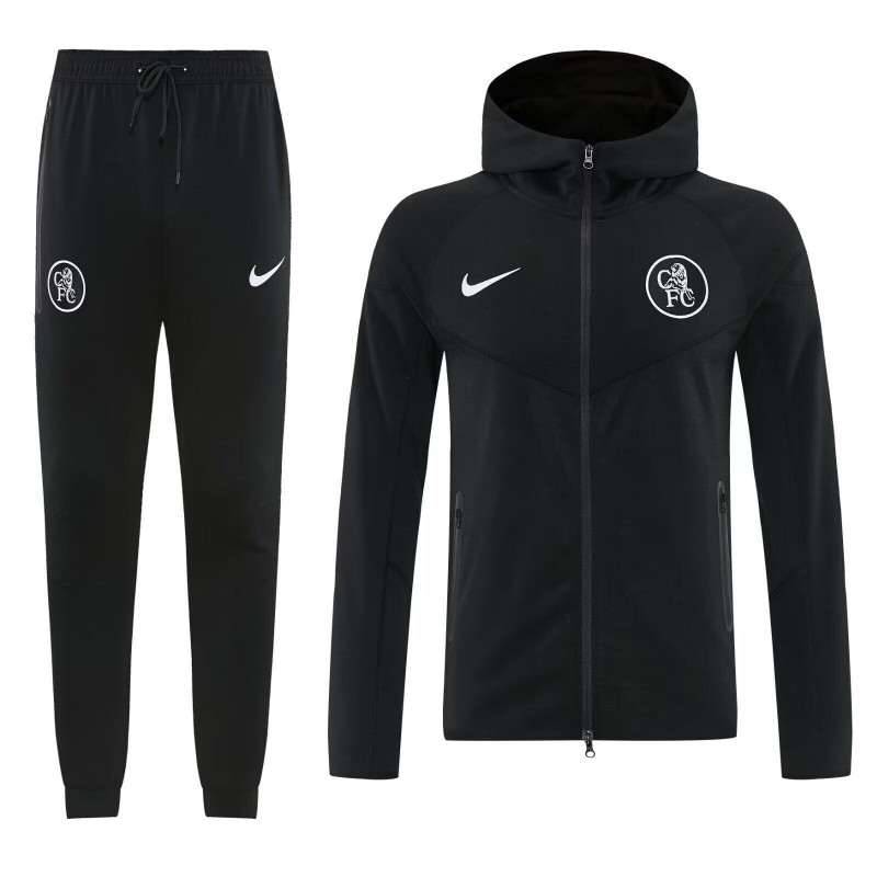 Chelsea Chandal Negro con Capucha 25-26