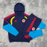 Colombia Chandal Cortavientos Con Capucha Azul 2026