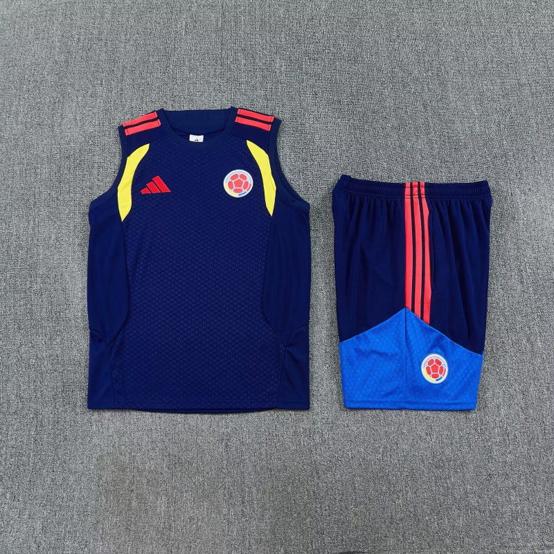 Kit Entrenamiento Colombia Sin Mangas Azul 25-26