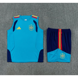 Kit Entrenamiento España Sin Mangas Azul 2026