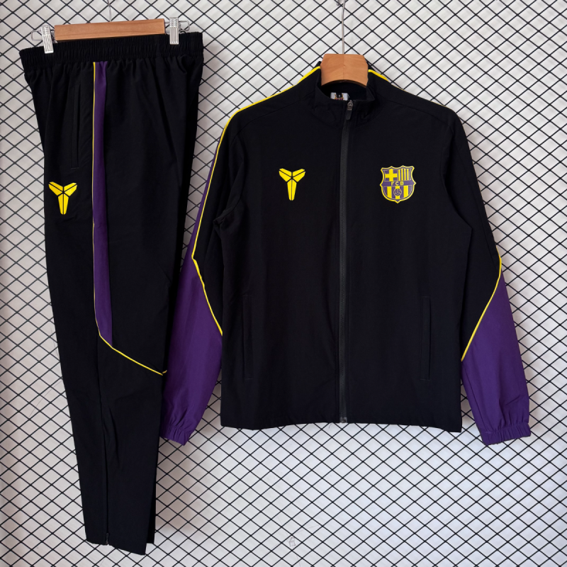 Barcelona Chandal Cortavientos Negro Morado 26-27
