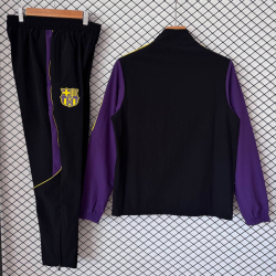 Barcelona Chandal Cortavientos Negro Morado 26-27