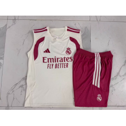 Kit Entrenamiento RM Sin Mangas Blanco Rosa 26-27