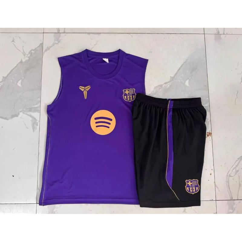 Kit Entrenamiento Barcelona Sin Mangas Morado 26-27