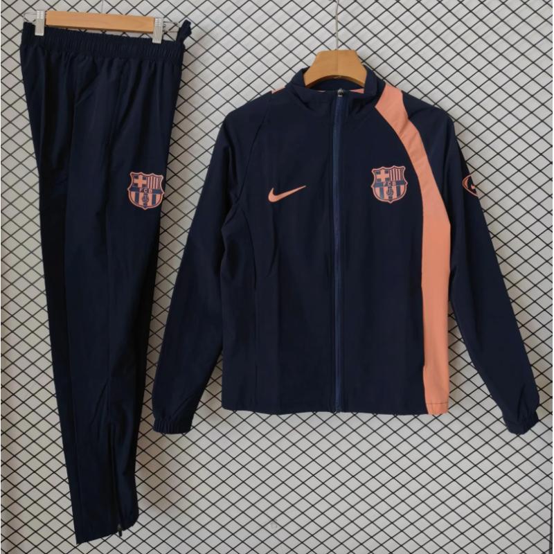 Barcelona Chandal Cortavientos Negro Naranja 26-27