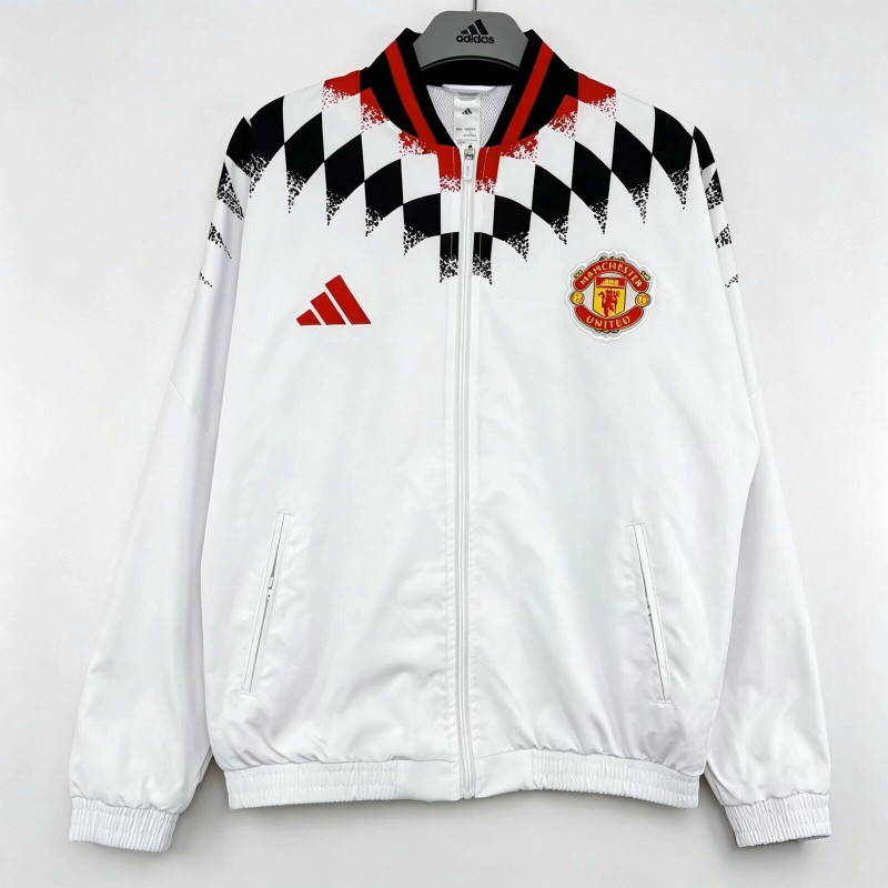 Manchester United Cortavientos Retro Blanco 26-27
