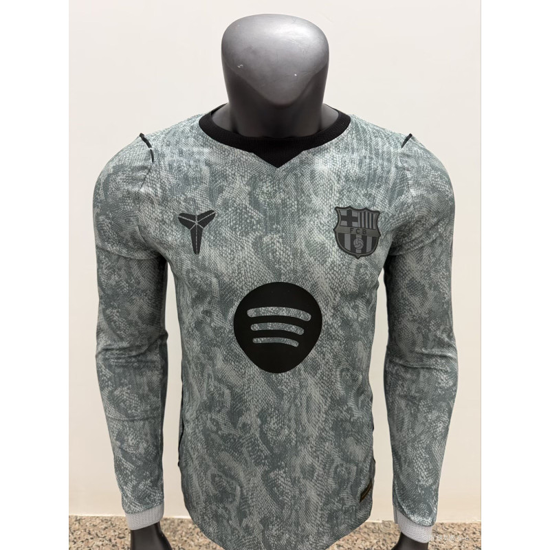 Barcelona Player Version Manga Larga Portero Gris 26-27