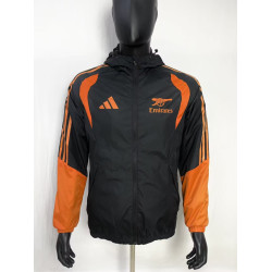 Arsenal Cortavientos Negro Naranja 26-27