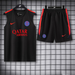 Kit Entrenamiento PSG Sin Mangas Negro 26-27