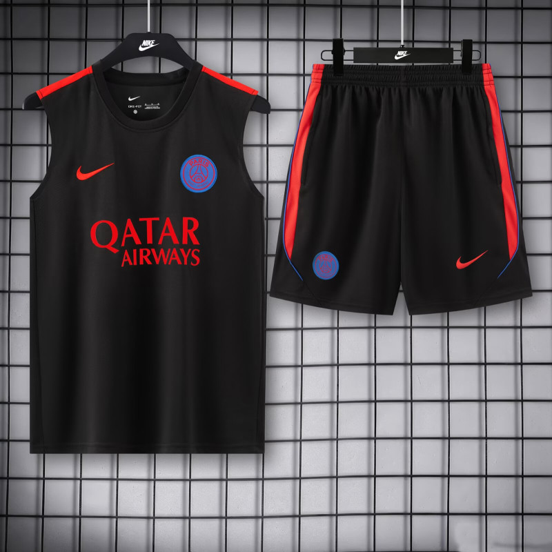 Kit Entrenamiento PSG Sin Mangas Negro 26-27