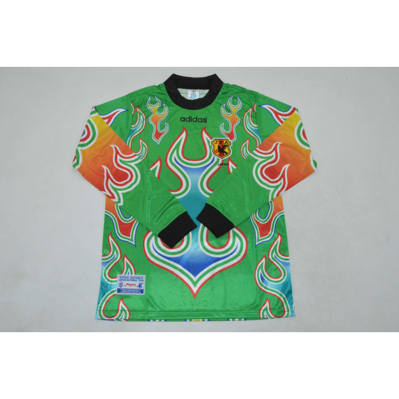Japon Retro Manga Larga Portero Verde 1998