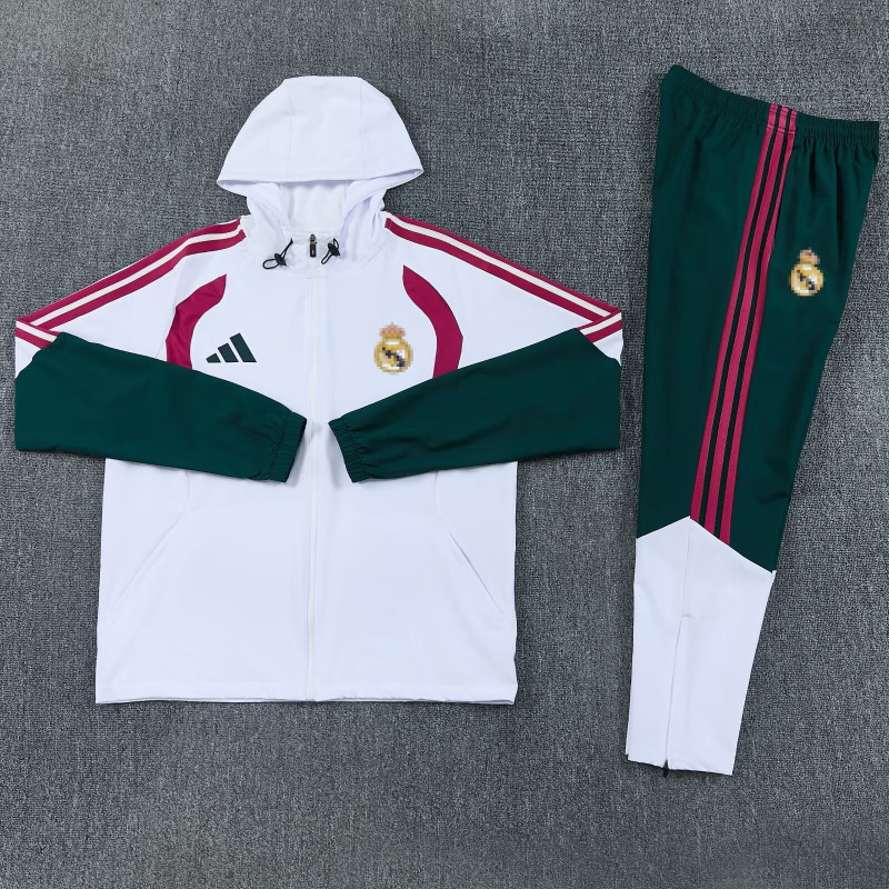 RM Chandal Cortavientos Capucha Blanco Rosa 26-27