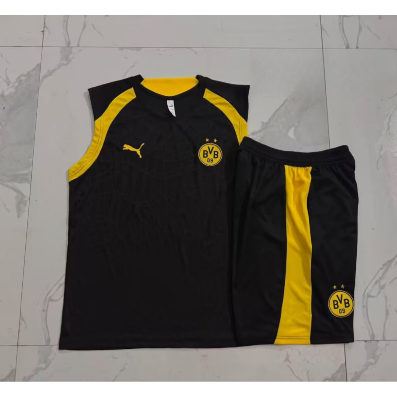 Kit Entrenamiento Borussia Dortmund Sin Mangas Negro 26-27